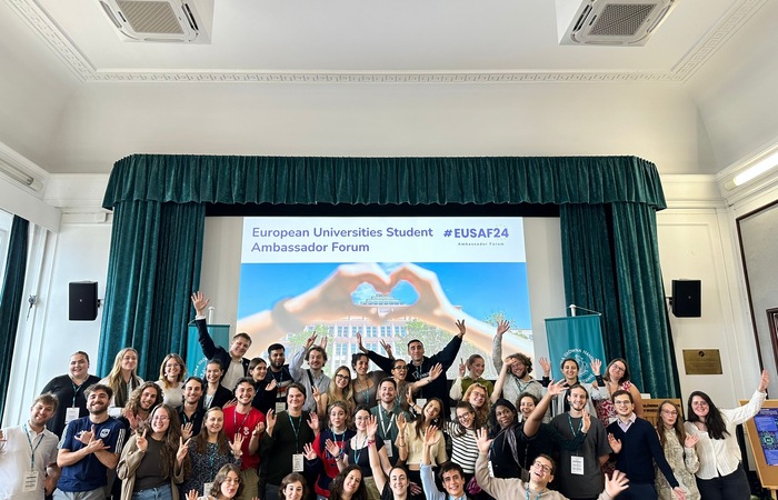 Group picture of all the student ambassadors who took part in the EUSAF